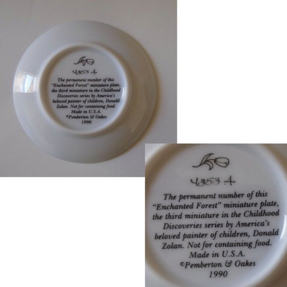 Donald Zolon Miniature Plates Children Girls Vintage Childhood Discoveries 3366 - Picture 5 of 5